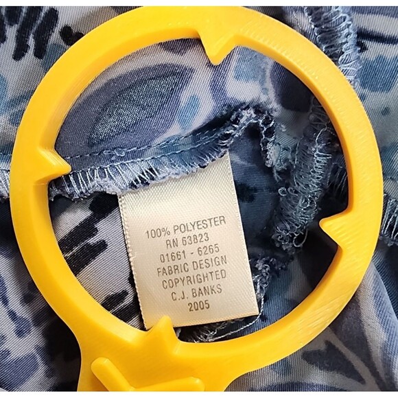 Vintage C. J. Banks Skirt Women's 18W Christopher & Banks Blue Floral On-Knee - Picture 4 of 7